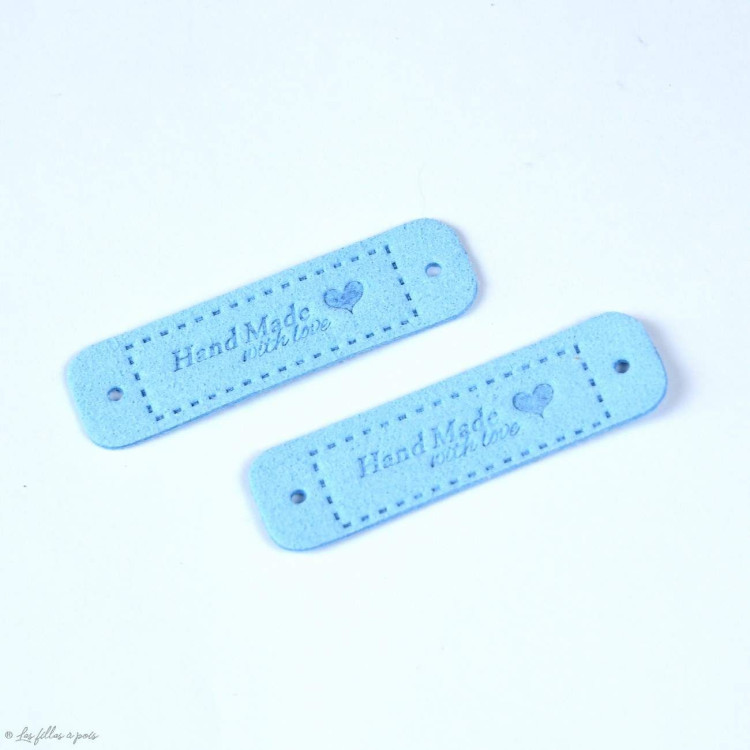 Etiquette simili cuir "Hand Made with Love" - 55mm - Lot de 2 Autres marques - Tissus et mercerie - 8 Etiquette simili cuir "Hand Made with Love" - 55mm - Lot de 2 Autres marques - Tissus et mercerie - 8