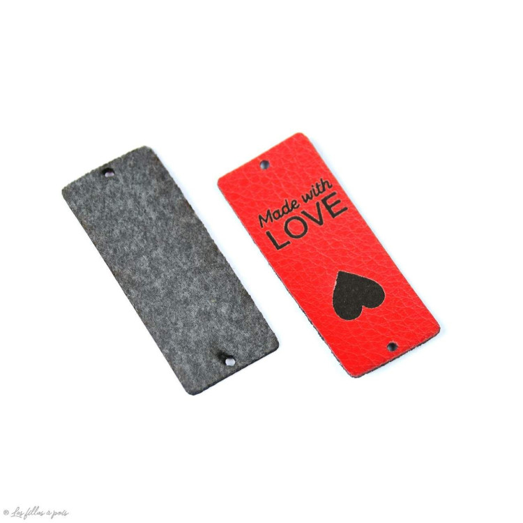 Etiqueta de piel sintética "LOVE" - 50mm - Lote de 2 Autres marques - Tissus et mercerie - 3 Etiqueta de piel sintética "LOVE" - 50mm - Lote de 2 Autres marques - Tissus et mercerie - 3