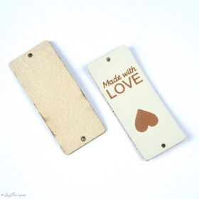 Etiquette simili cuir "LOVE" - 50mm - Lot de 2 - 1