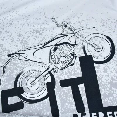 Panneau de tissu jersey coton motif moto" "Ride" - Noir et blanc - Bio - Lillestoff ® Lillestoff ® - Tissus Bio - 1
