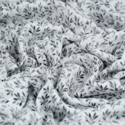 Tissu double gaze de coton fleurs - Blanc et noir - Oekotex ® et GOTS ® Autres marques - Tissus et mercerie - 4
