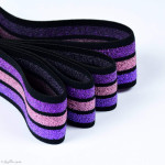 Elastique plat rayures "Glitter" lurex  caleçon - 40mm  - 2