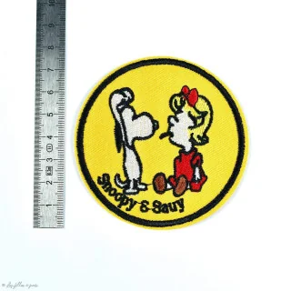 Écusson brodé personnage de Snoopy - Rond - Thermocollant Tissus et mercerie créative – Nos sélections sans marque - 2