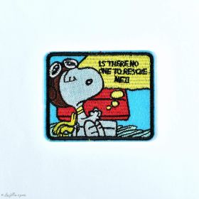 Écusson brodé personnage de Snoopy - Rectangulaire - Thermocollant  - 1