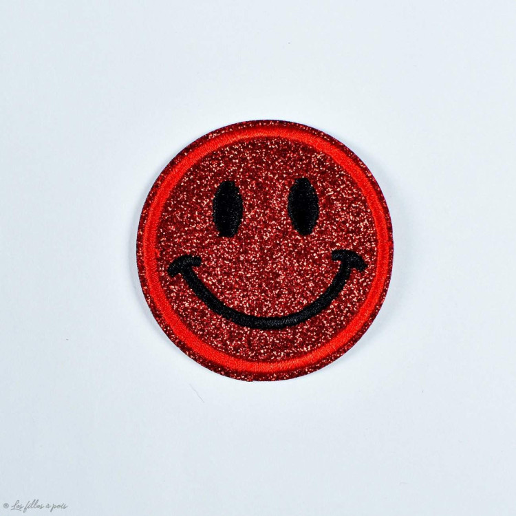 Écusson brodé smiley glitter - Thermocollant Autres marques - Tissus et mercerie - 3 Écusson brodé smiley glitter - Thermocollant Autres marques - Tissus et mercerie - 3