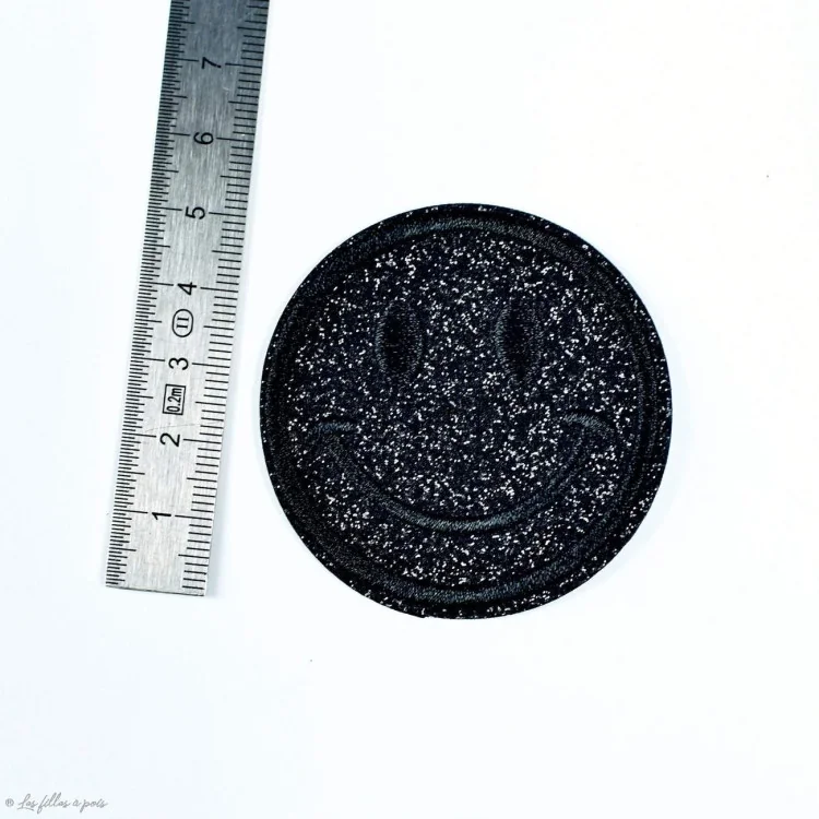 Écusson brodé smiley glitter - Thermocollant Tissus et mercerie créative – Nos sélections sans marque - 6