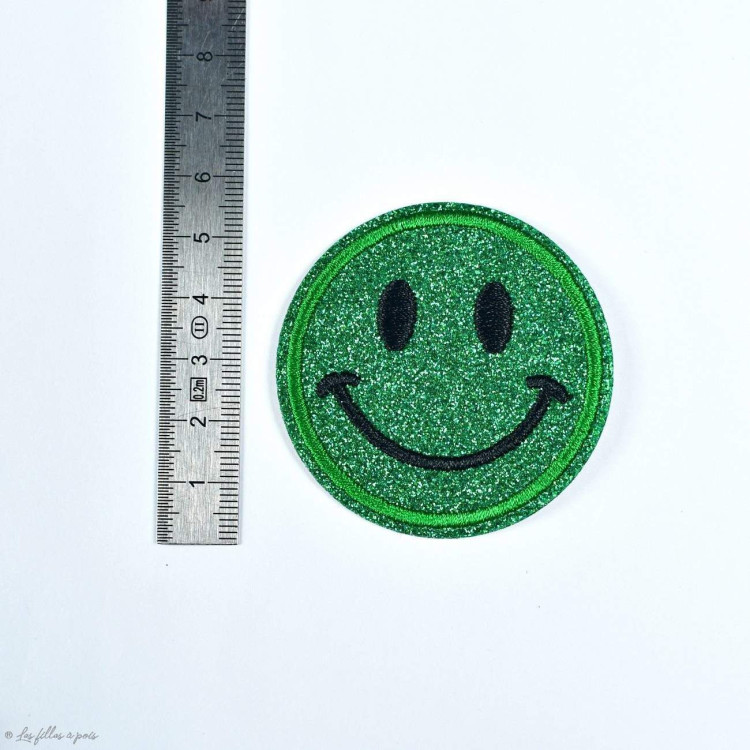 Écusson brodé Smile, Happy Face Patch thermocollant ou à coudre