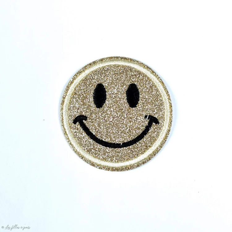 Écusson brodé smiley glitter - Thermocollant Tissus et mercerie créative – Nos sélections sans marque - 13