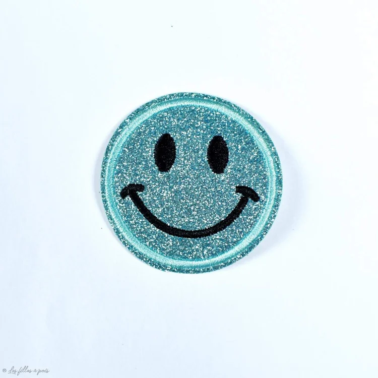 Écusson brodé smiley glitter - Thermocollant Tissus et mercerie créative – Nos sélections sans marque - 21