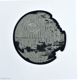 Écusson Etoile noire "StarWars" - Noir et gris - Thermocollant  - 1