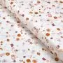 Tissu coton motif fleurs "Open Heart" - Ecru et terracotta - Oekotex - AGF ® Art Gallery Fabrics ® - Tissus - 1