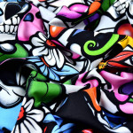 Tissu coton motif tête de mort "Street Skull" - Multicolore - Henry Alexander ® Alexander HENRY Fabrics ® - Tissus - 6