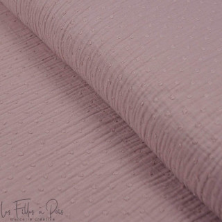 Tissu double gaze de coton plumetis - Oekotex ® Autres marques - Tissus et mercerie - 38