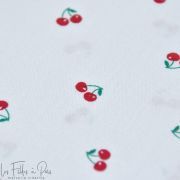 Tissu coton motif cerises - Blanc et rouge - Oeko-Tex ® Autres marques - Tissus et mercerie - 2