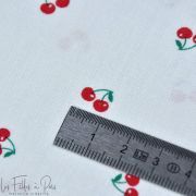 Tissu coton motif cerises - Blanc et rouge - Oeko-Tex ® Autres marques - Tissus et mercerie - 5