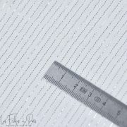 Tissu double gaze de coton fines rayures de lurex argenté - Blanc et argenté - Oekotex ® Autres marques - Tissus et mercerie - 5
