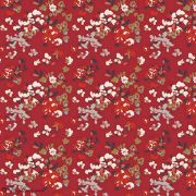 Tissu jersey motif fleurs "Trinkets Fusion" - Rouge et blanc - Oekotex ® - AGF ® Art Gallery Fabrics ® - Tissus - 3