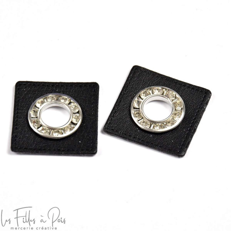 Ponto quadrado com ilhós de strass em imitação de pele - Conjunto de 2 - 8.5mm Autres marques - Tissus et mercerie - 9 Ponto quadrado com ilhós de strass em imitação de pele - Conjunto de 2 - 8.5mm Autres marques - Tissus et mercerie - 9