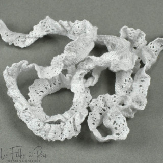 Dentelle élastique coton crocheté  - 15mm  - 10