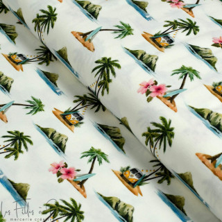 Tissu jersey motif combi VW - Multicolore - Oeko-Tex ® Autres marques - Tissus et mercerie - 1