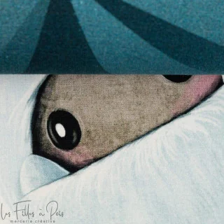 Panneau de tissu motif Yeti "Yeti Rocks" - Tons bleu pétrole et foncé - Oeko-Tex Tissus et mercerie créative – Nos sélections s