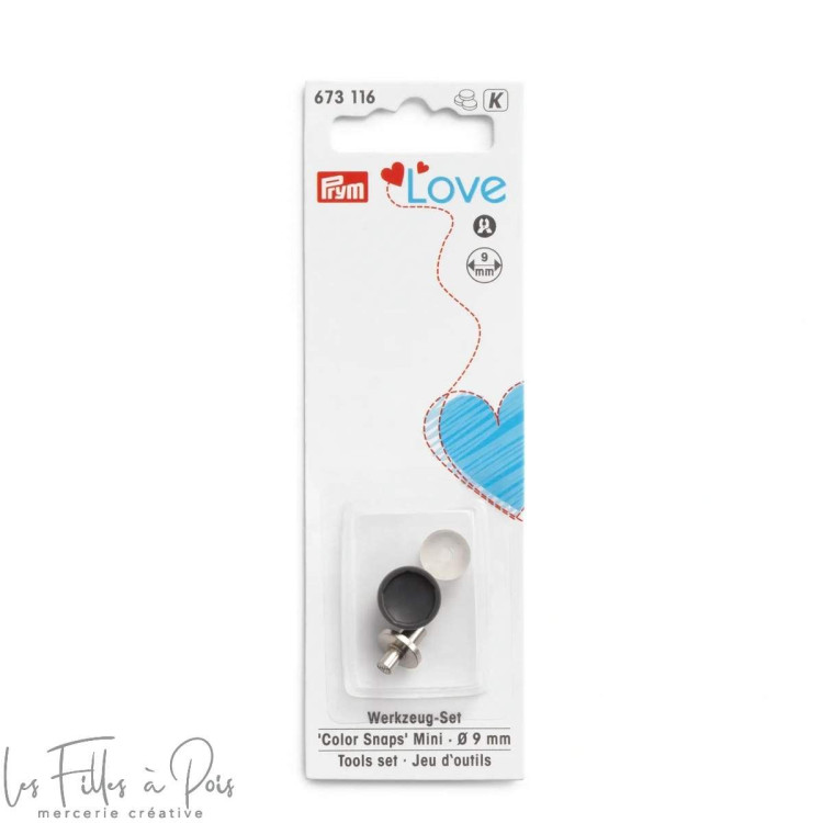 Set de tête de pose pour bouton pression plastique Color Snap love 9mm - Prym ® 673116 Prym ® - Mercerie - 1 Set de tête de pose pour bouton pression plastique Color Snap love 9mm - Prym ® 673116 Prym ® - Mercerie - 1