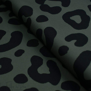 Tissu imperméable motif léopard collection "Angels" - Vert et noir - Les Filles à Pois ® - Oeko-Tex ® Les Filles à Pois - Design
