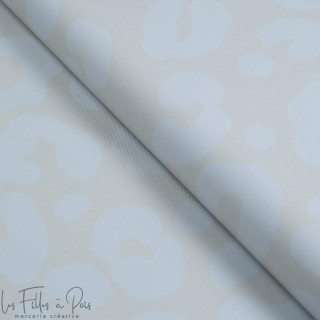 Tissu imperméable motif léopard collection "Angels" - Beige et écru - Les Filles à Pois ® - Oeko-Tex ® Les Filles à Pois - Desig