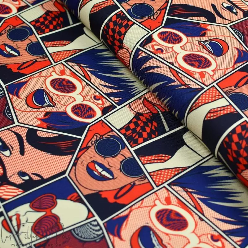 Tissu imperméable motif artistique collection "PopArt" - Multicolore - Les Filles à Pois ® - Oeko-Tex ® Les Filles à Pois Design