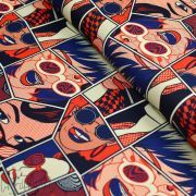 Tissu imperméable motif artistique collection "PopArt" - Multicolore - Les Filles à Pois ® - Oeko-Tex ®