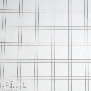 Coupon de tissu minky velours motif carreaux "Petit Fernand" - Rose et gris - 150cm - Les Filles à Pois Les Filles à Pois - Desi