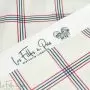 Tissu minky velours motifs carreaux collection "Petit Fernand" - Ecru, bleu et bordeaux - Les Filles à Pois ® - Oeko-Tex ® Les F
