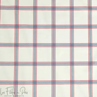 Cupón de tela de terciopelo minky "Petit Fernand" - Crudo, azul y burdeos - 150cm - Les Filles à Pois Les Filles à Pois - Design