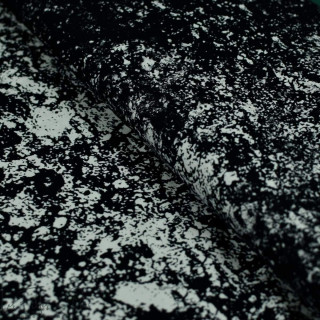 Tissu jersey motif voie lactée "Lava Look"- Noir et blanc - BIO Autres marques - Tissus et mercerie - 1