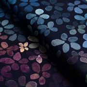 Tissu french terry motif fleurs "Midnight Breeze"- Multicolore - BIO