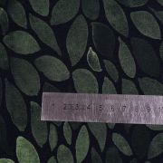 Tissu french terry motif feuilles "Mono Forest"- Tons verts et noirs - BIO Autres marques - Tissus et mercerie - 4