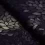 Tissu french terry motif feuilles "Mono Forest"- Tons verts et noirs - BIO