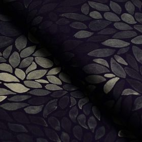 Tissu french terry motif feuilles "Mono Forest"- Tons verts et noirs - BIO Autres marques - Tissus et mercerie - 1