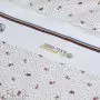 Tissu coton motif petites fleurs et plumetis collection "Daisy DK" - Ecru et terracotta - Les Filles à Pois ® - Oeko-Tex ® Les F