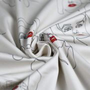 Tissu popeline de coton motif Marylin Monroe collection "Madame M" - Multicolore - Les Filles à Pois ® - Oeko-Tex ® Les Filles à