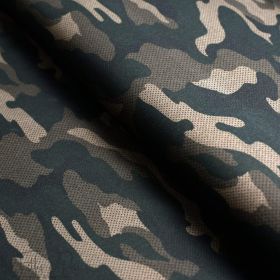 Tissu coton motif camouflage plumetis collection "Grumman" - Tons verts - Les Filles à Pois ® - Oeko-Tex ® Les Filles à Pois Des