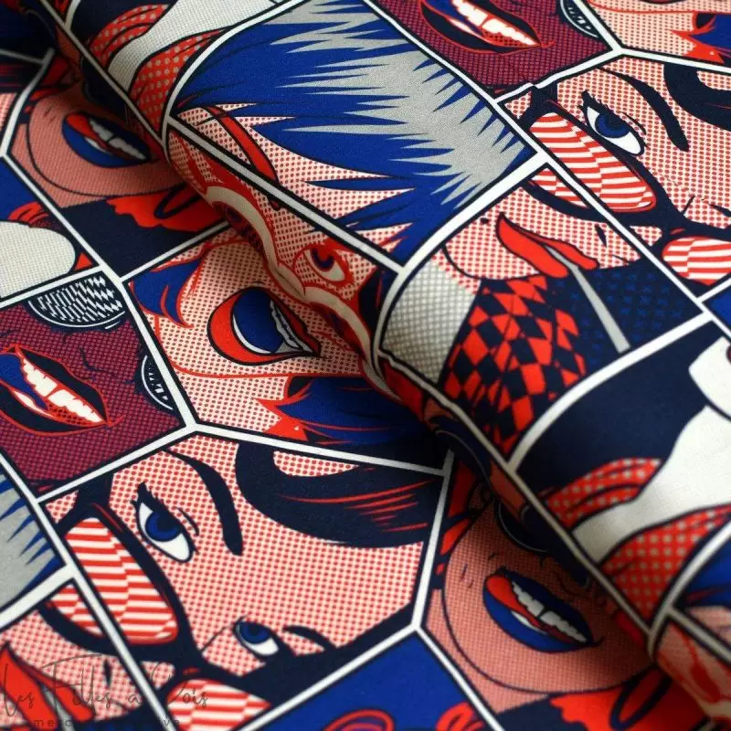 Tissu coton motif artistique collection "PopArt" - Multicolore - Les Filles à Pois ® - Oeko-Tex ® Les Filles à Pois - Design ® -