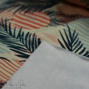 Tissu french terry motif palmiers - Multicolore - Oekotex ® Autres marques - Tissus et mercerie - 2