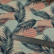 Tissu french terry motif palmiers - Multicolore - Oekotex ® Autres marques - Tissus et mercerie - 6