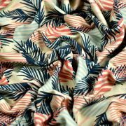 Tissu french terry motif palmiers - Multicolore - Oekotex ® Autres marques - Tissus et mercerie - 5