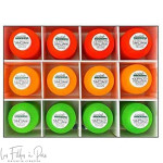 Coffret de 12 cônes de fil mousse Aerolock Fluorescents 1200m - 3 couleurs Vert Orange rouge - Madeira® Madeira ® - Fils à brode