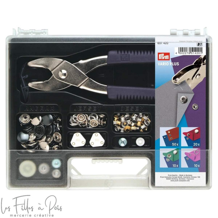 Estojo de alicate Vario plus com botão de pressão e ilhó sem costura - Prym® (Prym®) Prym ® - Mercerie - 1 Estojo de alicate Vario plus com botão de pressão e ilhó sem costura - Prym® (Prym®) Prym ® - Mercerie - 1