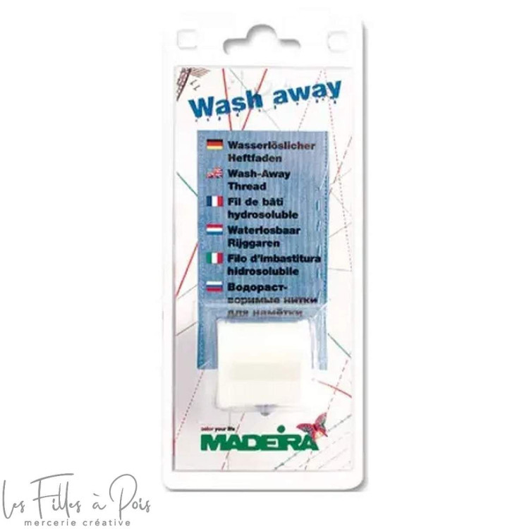 Fil à batir wash Away hydrosoluble - Madeira ® - 200m Madeira ® - Fils à broder, à coudre et entoilage - 1 Fil à batir wash Away hydrosoluble - Madeira ® - 200m Madeira ® - Fils à broder, à coudre et entoilage - 1