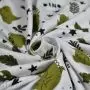 Tissu jersey motif dinosaures - Blanc vert et noir - Oekotex ® Autres marques - Tissus et mercerie - 2