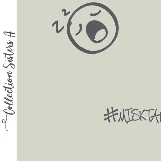 Coupon de tissu jersey motif smiley emot "Sisters A" - Vert et gris - 260cm - Les Filles à Pois Les Filles à Pois - Design : mot